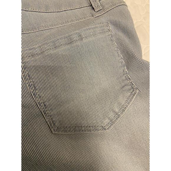 Artisan NY Blue Cropped Pants Five Pocket Belt Loops Pinstripe Womens Size 10 - Picture 4 of 8